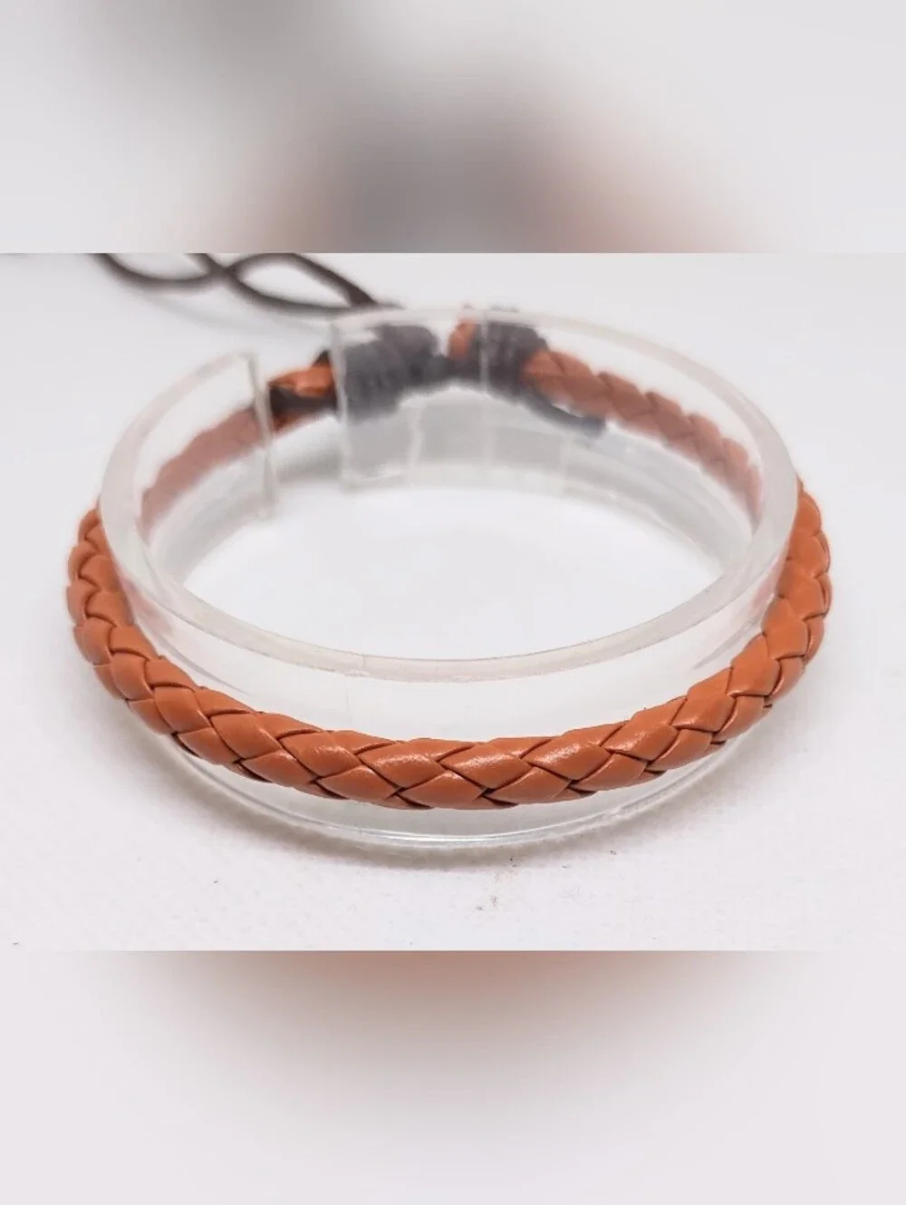 Men's Bracelet Leather Braided Brown‎ New Jewelry G13